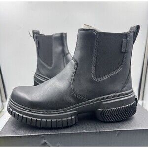 Sorel Women’s Boots ONA AVE Chelsea Chunky Boot Waterproof Sz 9 Black/Black New